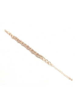 Rhinestone Chain Bracelet BL330012 Gold